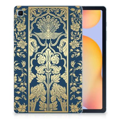 Samsung Galaxy Tab S6 Lite | S6 Lite (2022) | Siliconen hoesje | Beige Flowers Samsung Galaxy Tab S6 Lite | S6 Lite (2022) | Siliconen hoesje | Beige Flowers