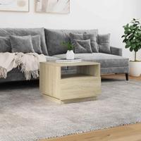 Salontafel met LED-verlichting 50x49x40 cm sonoma eikenkleurig - thumbnail