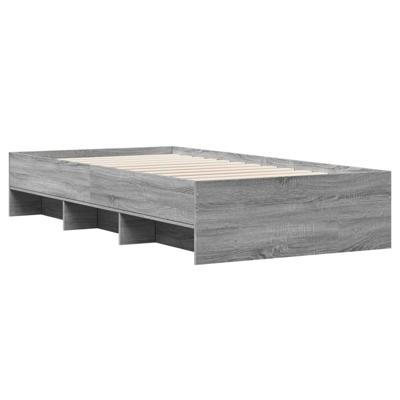 Bedframe bewerkt hout grijs sonoma eikenkleurig 100x200 cm