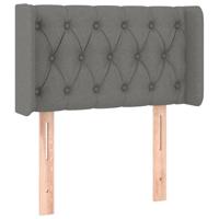 Hoofdbord LED 83x16x78/88 cm stof donkergrijs - thumbnail