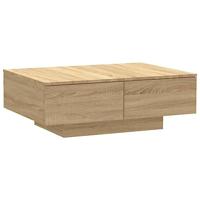 VidaXL Salontafel 90x60x31 cm bewerkt hout sonoma eikenkleurig - thumbnail