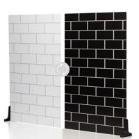 V-Flat White Subway Tile/Ebony Subway Tile - XL - thumbnail