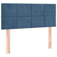 Boxspring met matras fluweel donkerblauw 100x200 cm - thumbnail