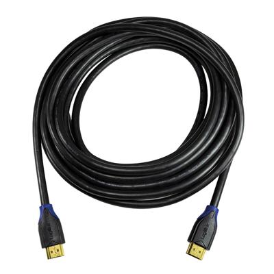 LogiLink CH0065 HDMI-kabel HDMI Aansluitkabel HDMI-A-stekker, HDMI-A-stekker 7.50 m Zwart 4K UHD, Audio Return Channel (ARC), Vergulde steekcontacten