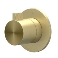 Afbouwdeel IVY Tribe Doorstroom inbouwstopkraan Symmetry Met Rond Rozet RVS316 Geborsteld Mat Goud PVD IVY - thumbnail