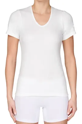 Dames thermo shirt korte mouw - Thermisch - Warm Thermo kleding dames - Lage hals