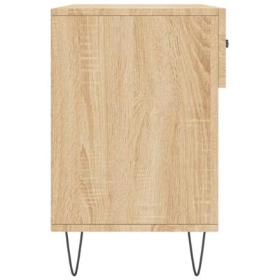 VidaXL Schoenenbank 102x35x55 cm bewerkt hout sonoma eikenkleurig VidaXL Schoenenbank 102x35x55 cm bewerkt hout sonoma eikenkleurig