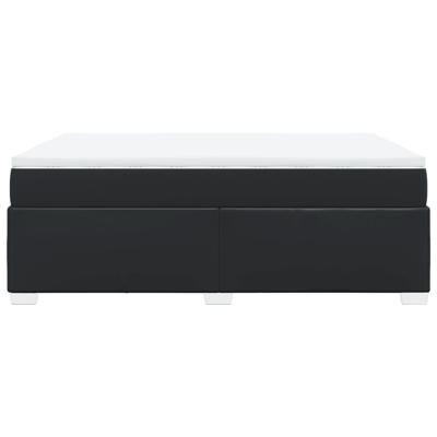 Boxspring met matras kunstleer zwart 140x200 cm - thumbnail