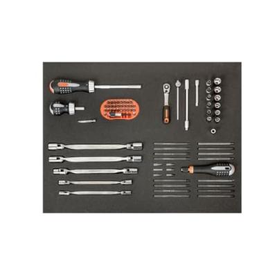 Bahco Foaminlay Fit&Go 3/3 met doppen en toebehoren 1/4" | schroevendraaiers | sleutels en bits - 89-delig - FF1A36