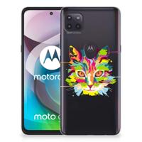Motorola Moto G 5G Telefoonhoesje met Naam Cat Color - thumbnail