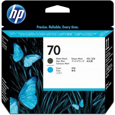 70 - Cyaan, matzwart - printkop - voor DesignJet SD Pro MFP, Z2100, Z3100, Z3200, Z5200, Z5400; Photosmart Pro B8850, Pro B9180 70 - Cyaan, matzwart - printkop - voor DesignJet SD Pro MFP, Z2100, Z3100, Z3200, Z5200, Z5400; Photosmart Pro B8850, Pro B9180