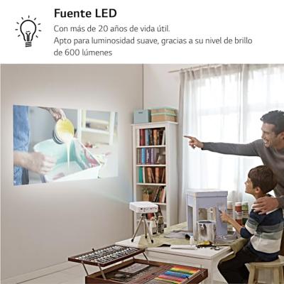 LG PF50KS beamer/projector Projector met normale projectieafstand 600 ANSI lumens DLP 1080p (1920x1080) Wit LG PF50KS beamer/projector Projector met normale projectieafstand 600 ANSI lumens DLP 1080p (1920x1080) Wit