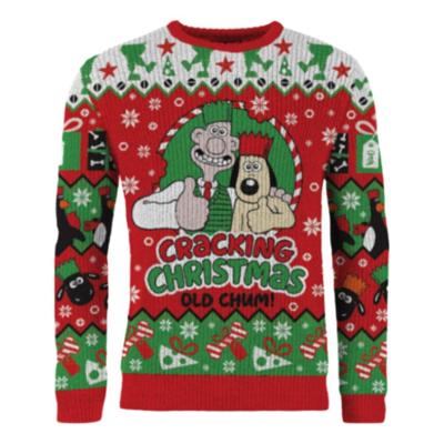 Wallace & Gromit Christmas Sweater Cracking Christmas Old Chum! Size L Wallace & Gromit Christmas Sweater Cracking Christmas Old Chum! Size L