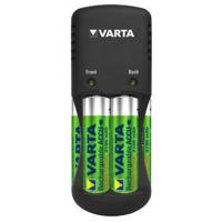 VARTA Acculader, incl. 4x AA 2100mAh, batterijlader voor oplaadbare batterijen, laadt 2 of 4 AA/AAA tegelijkertijd, zaklader, compacte vorm - thumbnail