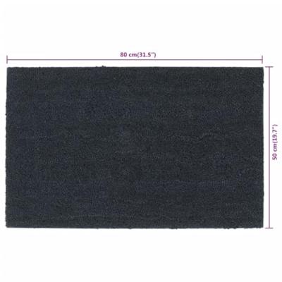 VidaXL Deurmat 50x80 cm getufte kokosvezel donkergrijs