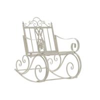 Schommelstoel DKD Home Decor Metaal Aluminium Wit (63 x 89 x 92 cm) - thumbnail