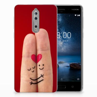 Nokia 8 Silicone Back Cover Liefde - Origineel Romantisch Cadeau