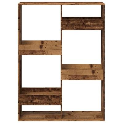 Boekenkast 100x33x135 cm bewerkt hout oud houtkleurig