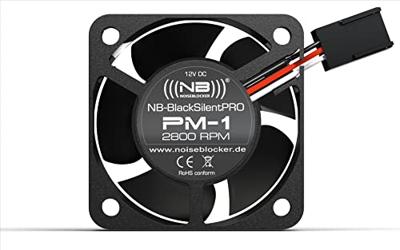 NoiseBlocker PM-1 PC-ventilator Zwart (b x h x d) 40 x 40 x 20 mm