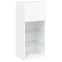 Tv-meubel met LED-verlichting 40,5x30x90 cm wit - thumbnail