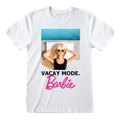 T-Shirt met Korte Mouwen Barbie Vacay Mode Wit Unisex - Maat: XL