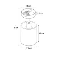 QAZQA Moderne spot zwart met goud - Lofty - thumbnail