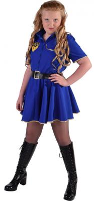 Politie jurk meisje kobalt