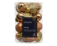 Eikel glas d3h4 cm brandy 12 st Decoris - Decoris - thumbnail