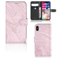 Apple iPhone Xs Max | Bookcase | Marble Pink - Origineel Cadeau Vriendin - thumbnail