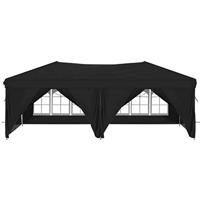 Partytent inklapbaar met zijwanden 3x6 m zwart - thumbnail