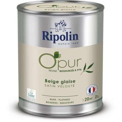 O'pur muren houtwerk radiatoren beige klei satijn fluweel - RIPOLIN - 2 L