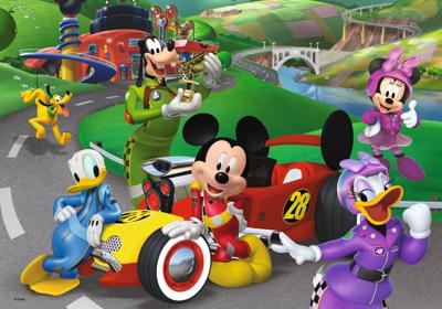 Jumbo legpuzzel/kleurplaat Disney Mickey Mouse 18 stukjes