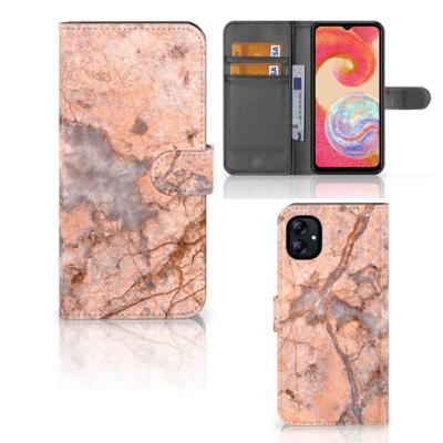 Samsung Galaxy A04e | Bookcase | Marmer Oranje Samsung Galaxy A04e | Bookcase | Marmer Oranje