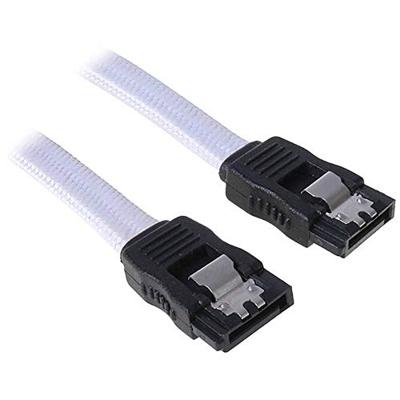 BitFenix SATA III kabel (30 cm, sleeved) wit/zwart