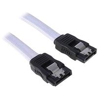 BitFenix SATA III kabel (30 cm, sleeved) wit/zwart - thumbnail