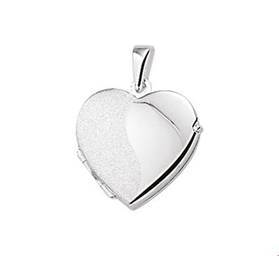 TFT Medaillon Hart Poli/mat Zilver Mat Glanzend 16,0 mm x 17,0 mm