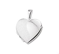 TFT Medaillon Hart Poli/mat Zilver Mat Glanzend 16,0 mm x 17,0 mm - thumbnail