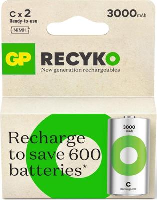 GP NiMH oplaadbare batterij C 3000mA blister(2) - 3311460 GP NiMH oplaadbare batterij C 3000mA blister(2) - 3311460