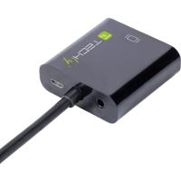 Techly IDATA HDMI-VGA4 HDMI C VGA Zwart kabeladapter/verloopstukje - thumbnail