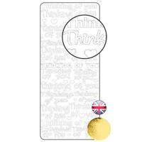 Vaessen Creative • sticker 10x23cm x10 goud "thinking of you" - thumbnail