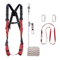 Opsial valbeveiligingset Dak-kit LX Comfort - harnas met 20 m koord en lijnklem - thumbnail