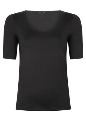 Tramontana Paula Nos Basic V-neck Top H/s T-shirt Korte Mouw 009000-black
