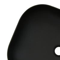 VidaXL Opzetwasbak rechthoekig 48x37,5x13,5 cm keramiek grijs en zwart - thumbnail
