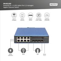 Digitus DN-651160 Industrial Ethernet Switch 8 + 4 poorten 1 GBit/s - thumbnail