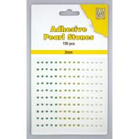 Nellie's Choice • adhesive pearls 150stuks/sheet 2mm 3 tones green - thumbnail