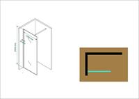 Saqu Solo inloopdouche incl. antikalk 120x200cm nanoglas/aluminium - thumbnail