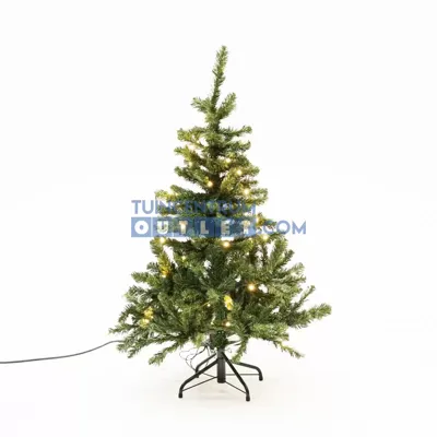 Black Box Kerstboom Charlton met led groen h120 x d76cm