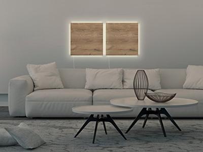 Sigel SI-GL405 Glasmagneetbord Artverum LED 480x480x15 Natural Wood