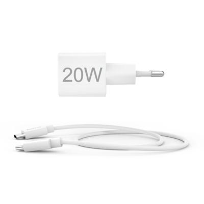 Hama Snellader met oplaadkabel USB-C mini-oplader PD 20 W 1 m Oplader Wit Hama Snellader met oplaadkabel USB-C mini-oplader PD 20 W 1 m Oplader Wit