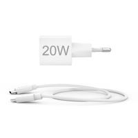 Hama Snellader met oplaadkabel USB-C mini-oplader PD 20 W 1 m Oplader Wit - thumbnail